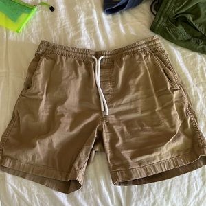 Mens Jcrew stretch dock shorts khaki color